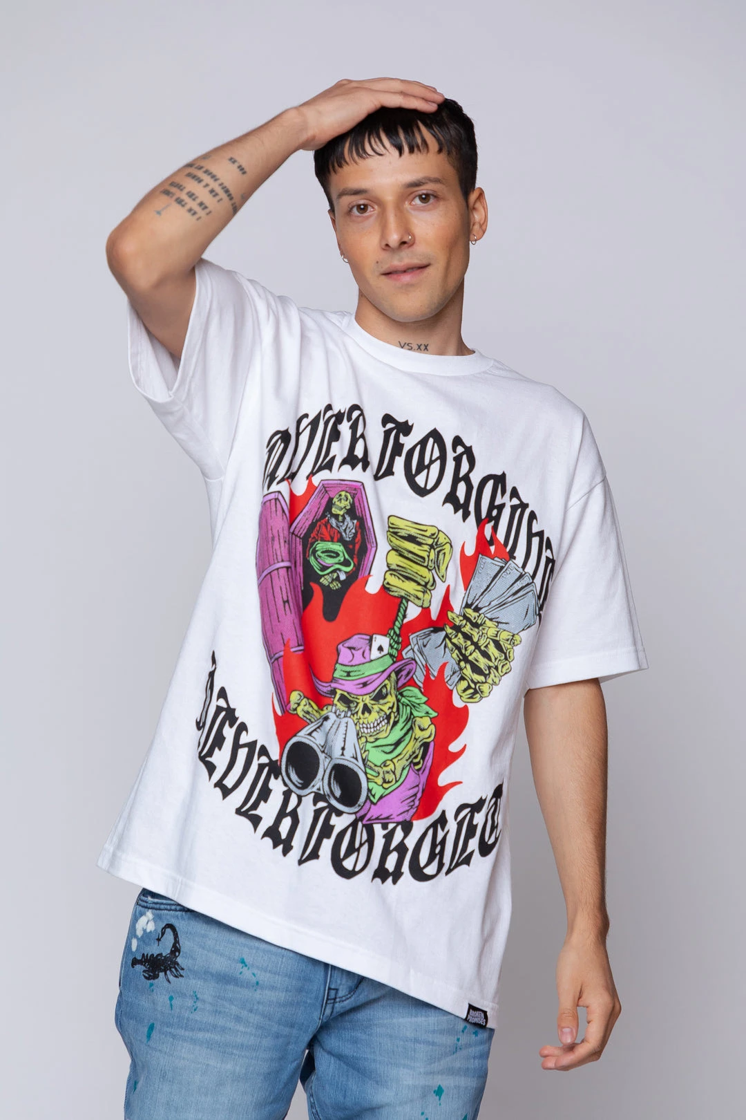 BROKEN PROMISES Shirts Get Even Tee White