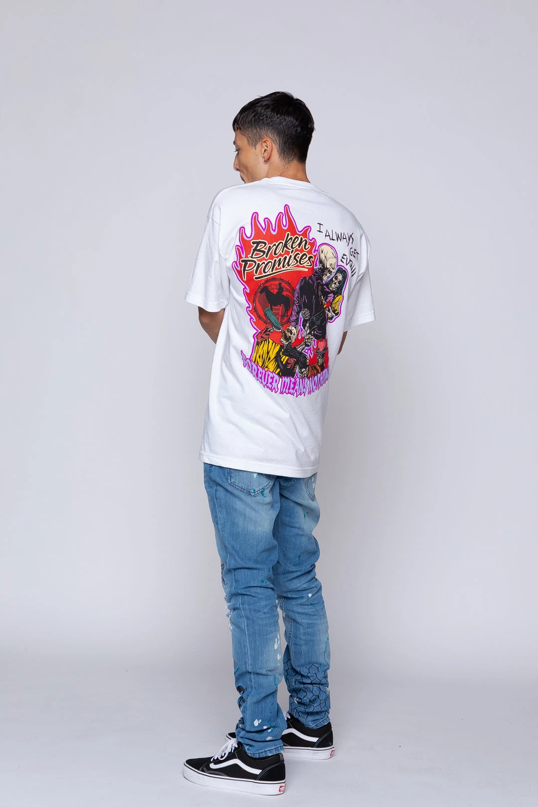 BROKEN PROMISES Shirts Get Even Tee White