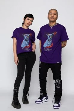 BROKEN PROMISES Shirts Heart Slayer Tee Purple