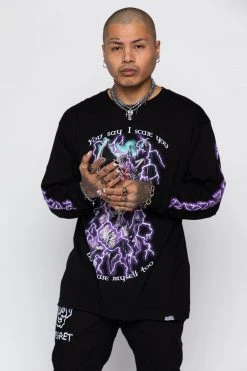 BROKEN PROMISES Scare Myself L/S Black Shirts