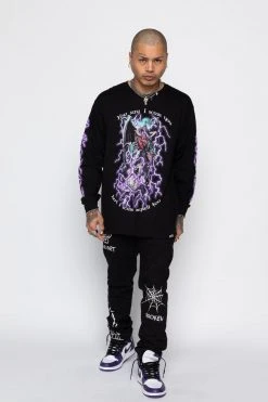 BROKEN PROMISES Scare Myself L/S Black Shirts