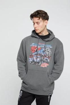 BROKEN PROMISES Not A Long Time Pigment Dye Hoodie