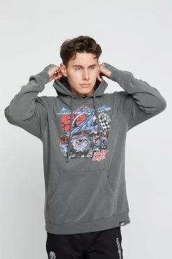 BROKEN PROMISES Not A Long Time Pigment Dye Hoodie