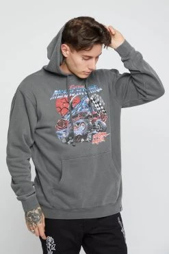 BROKEN PROMISES Not A Long Time Pigment Dye Hoodie