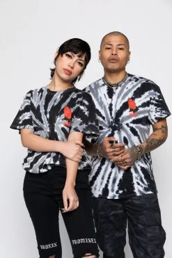 BROKEN PROMISES Tie Dye Hoodies Violation Spiral Dye Tee