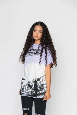 BROKEN PROMISES Guard Your Heart Dip Dye Tee Lavender