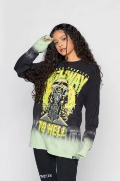 CASH Highway To Hell Tie Dye L/S