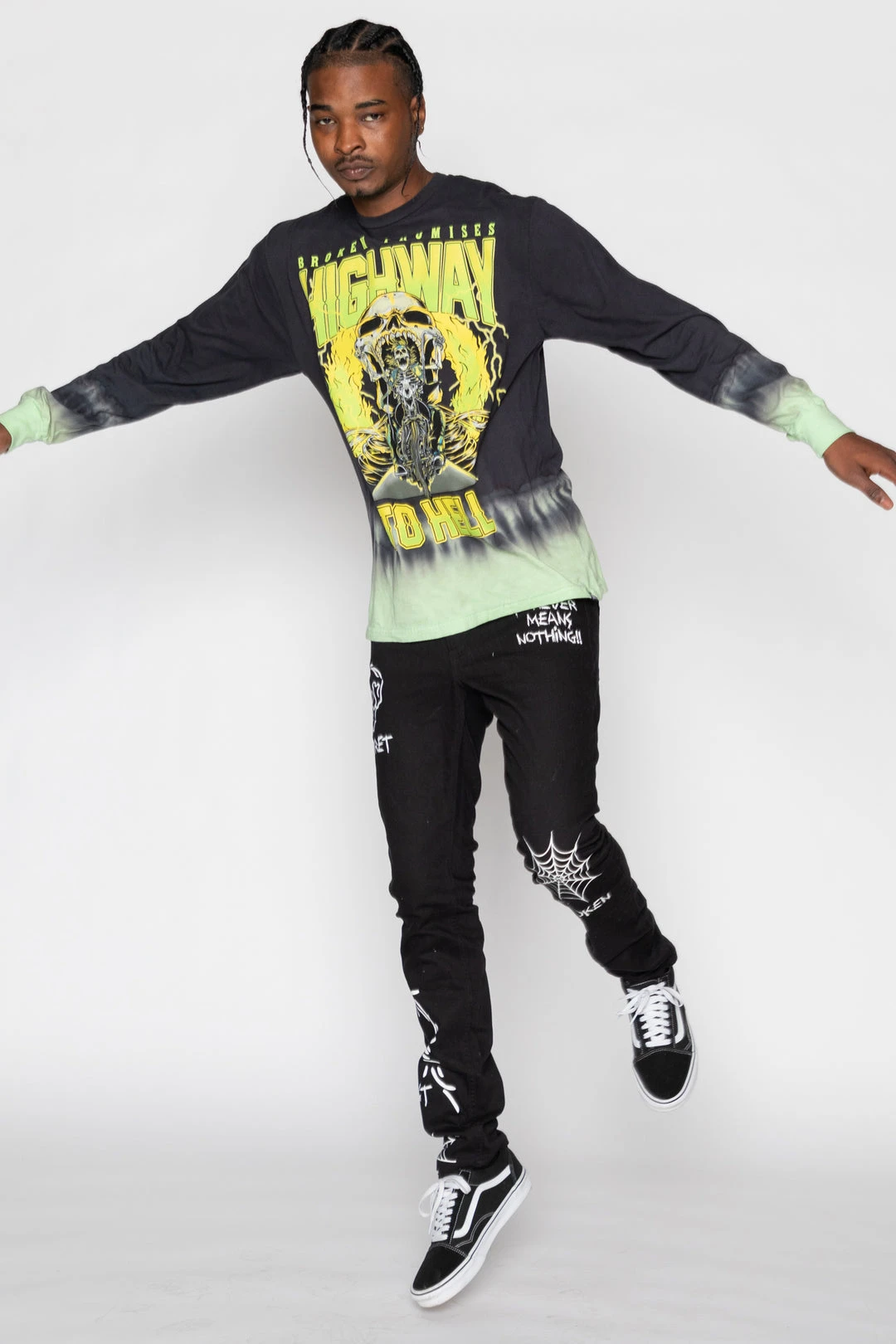 CASH Highway To Hell Tie Dye L/S
