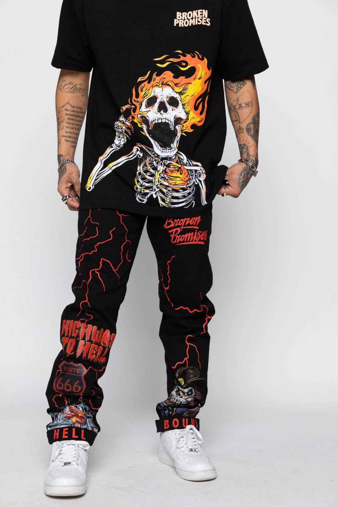 BROKEN PROMISES Highway To Hell Chino Pant