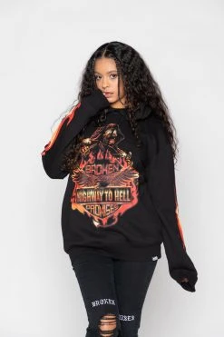 BROKEN PROMISES Hoodies BP Knuckle Down Hoodie Hidden Pocket