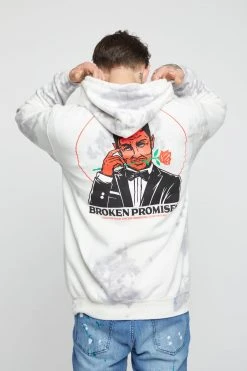 BROKEN PROMISES Hoodies Lucky Lucifer Tie Dye Hoodie Grey