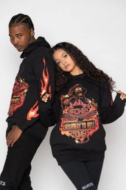 BROKEN PROMISES Hoodies BP Knuckle Down Hoodie Hidden Pocket