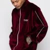 BROKEN PROMISES Sets Graveyard Velour Track Jacket - Maroon
