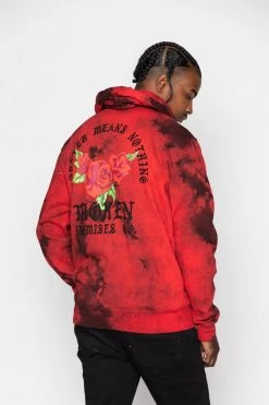 BROKEN PROMISES Hoodies Trio Red Tie Dye Hoodie