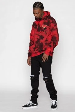 BROKEN PROMISES Hoodies Trio Red Tie Dye Hoodie
