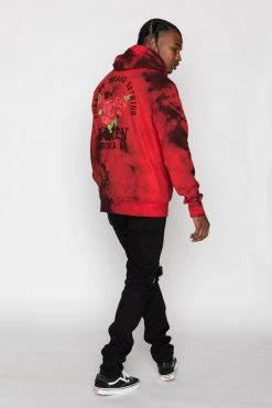 BROKEN PROMISES Hoodies Trio Red Tie Dye Hoodie