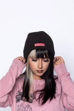 CASH Headwear Box Logo Beanie Heather Brown
