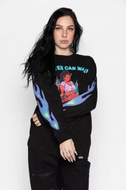 BROKEN PROMISES Heaven Can Wait L/S Black Shirts