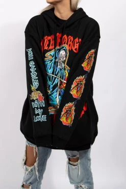 BROKEN PROMISES Never Forgive Hoodie Black