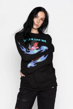 BROKEN PROMISES Heaven Can Wait L/S Black Shirts