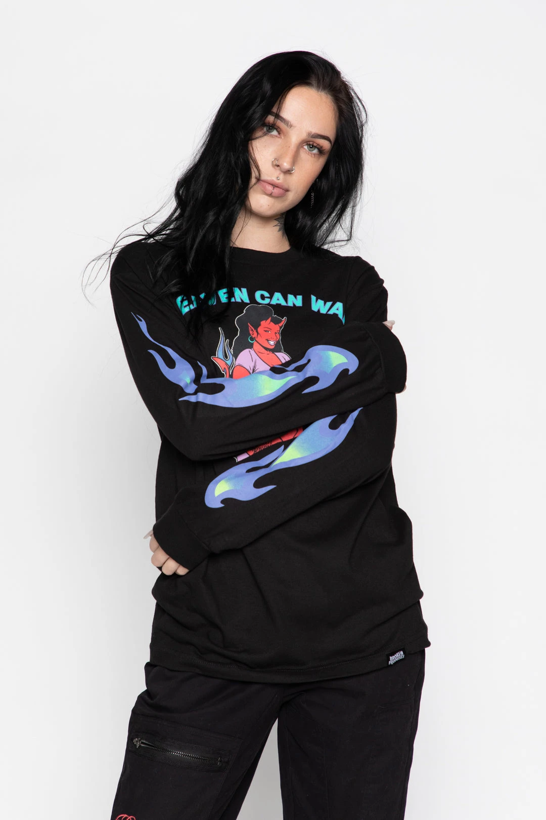 BROKEN PROMISES Heaven Can Wait L/S Black Shirts