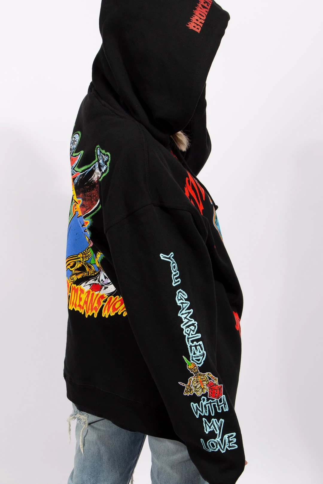 BROKEN PROMISES Never Forgive Hoodie Black