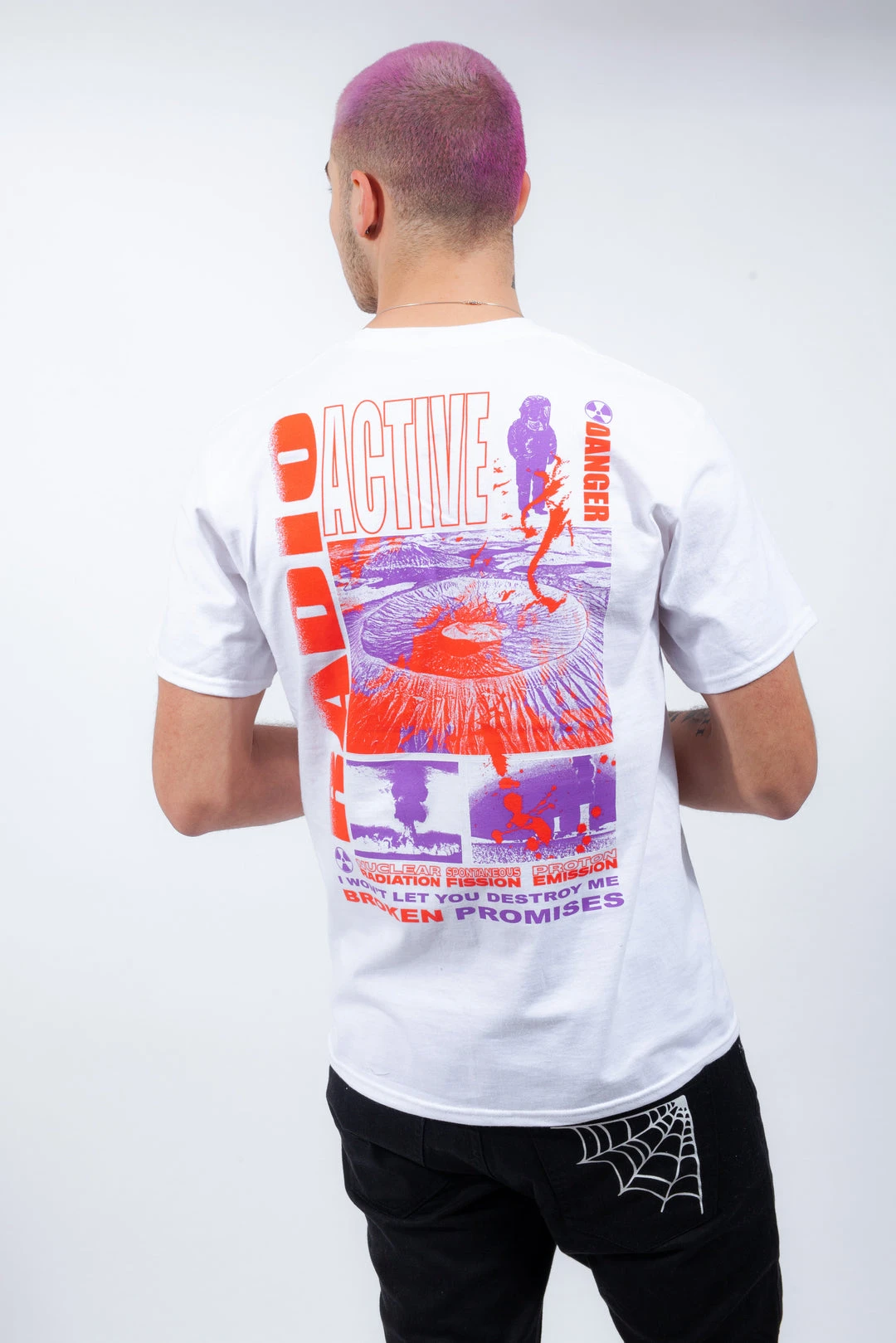 BROKEN PROMISES Radioactive S/S Tee "White"