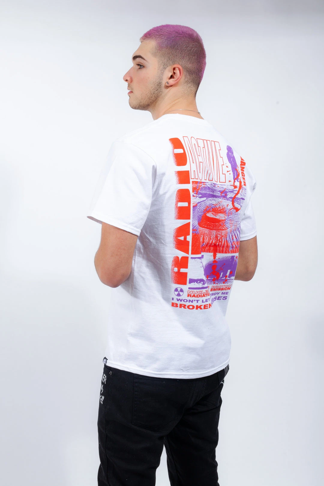 BROKEN PROMISES Radioactive S/S Tee "White"