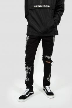 CASH Bottoms Unforgiven Denim Jeans Black