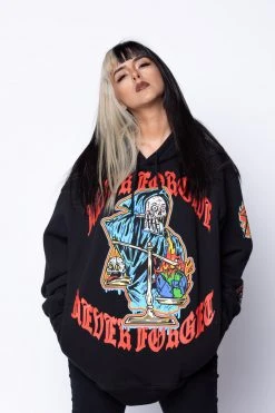 BROKEN PROMISES Never Forgive Hoodie Black