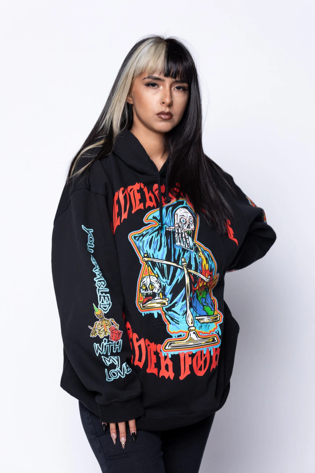 BROKEN PROMISES Never Forgive Hoodie Black