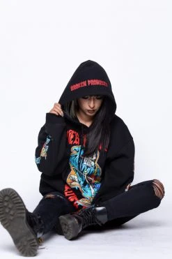 BROKEN PROMISES Never Forgive Hoodie Black