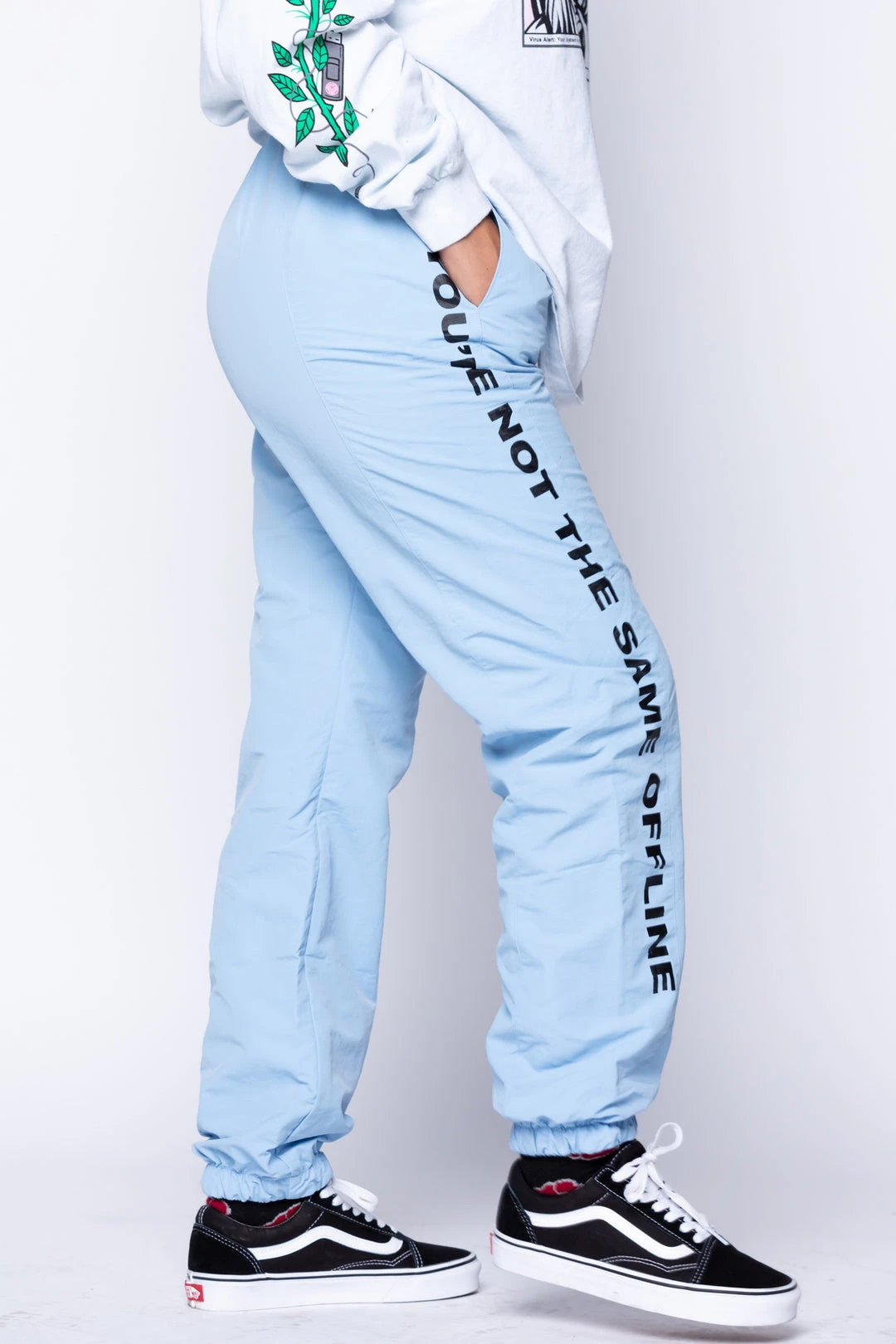 BROKEN PROMISES Social Media Drama Blue Jogger Bottoms