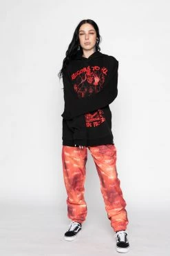 BROKEN PROMISES Bottoms BP Galactic Graveyard Pants Orange