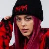 BROKEN PROMISES Graveyard Beanie Black/Red Headwear