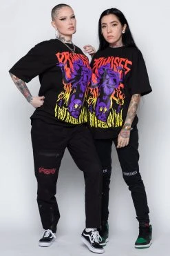 BROKEN PROMISES Shirts Voodoo Tee Black