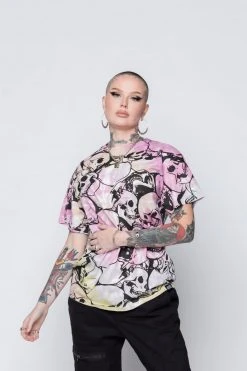 BROKEN PROMISES Shirts Death Valley AOP Tee Rose