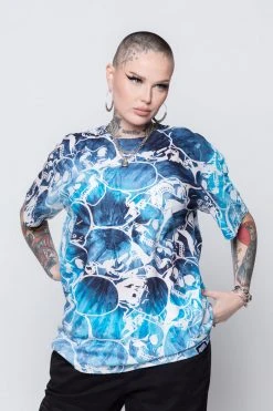 BROKEN PROMISES Shirts Night Terrors AOP Tee Blue