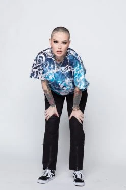 BROKEN PROMISES Shirts Night Terrors AOP Tee Blue