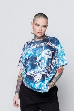 BROKEN PROMISES Shirts Night Terrors AOP Tee Blue