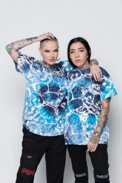 BROKEN PROMISES Shirts Night Terrors AOP Tee Blue