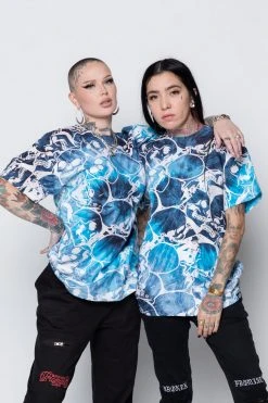 BROKEN PROMISES Shirts Night Terrors AOP Tee Blue