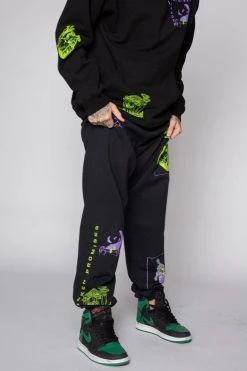 BROKEN PROMISES Bottoms Delirious Sweatpants Black