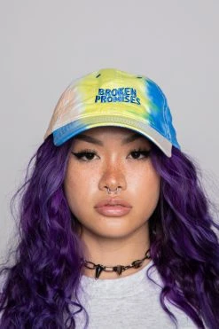 BROKEN PROMISES Wave Logo Sunset Tie Dye Hat