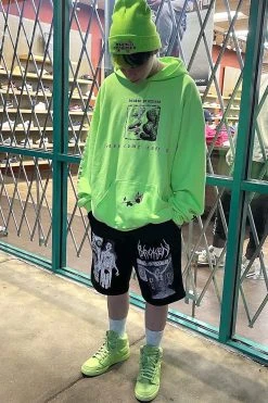 BROKEN PROMISES Easy Come Easy Go Hoodie Neon Grn