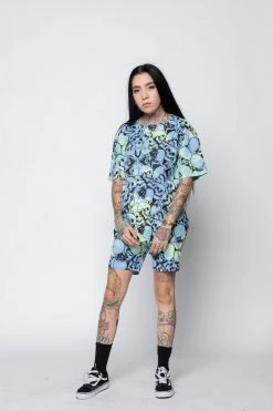 BROKEN PROMISES Catacombs Tee AOP Blue/Green Shirts