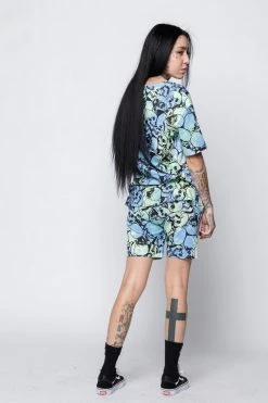 BROKEN PROMISES Catacombs Shorts AOP Blue/Green Bottoms