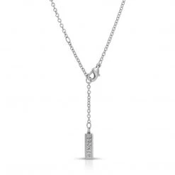 BROKEN PROMISES Jewelry Wave Logo Lock Necklace