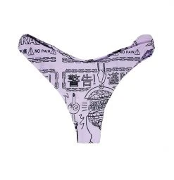 BROKEN PROMISES No Brain Bikini Bottom Lavender