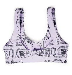 BROKEN PROMISES Swim No Brain Bikini Top Lavender